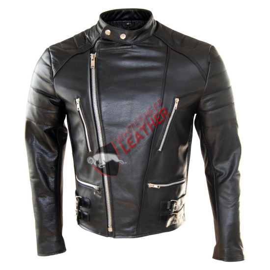 Men's Classic Motorcycle Leather Jacket